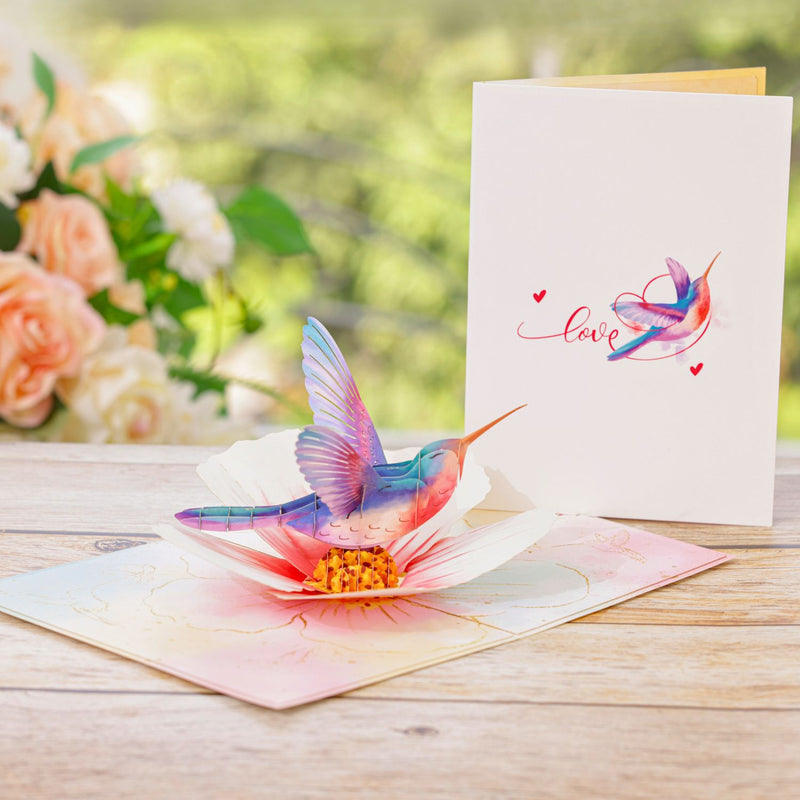 Hummingbird & Flower Pop Up Card