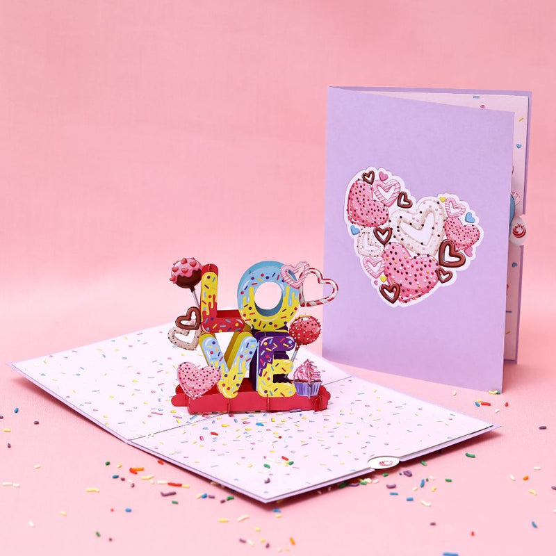 Love Candy pop up card with cover