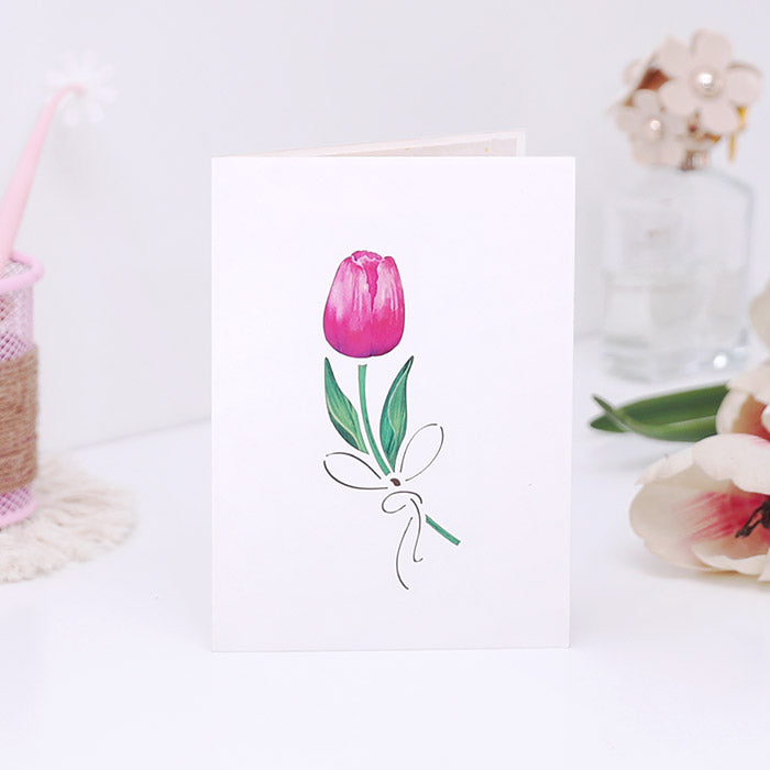 Cover of Tulips pop up card