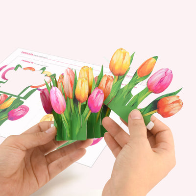 Tulips Pop Up Card Craft Kit - model