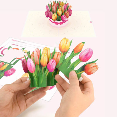 Tulips pop up card making kit