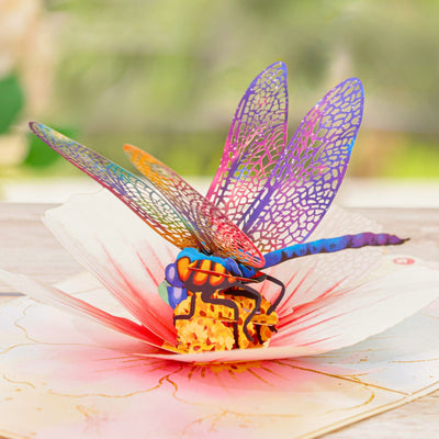 Dragonfly & Flower Pop up Card