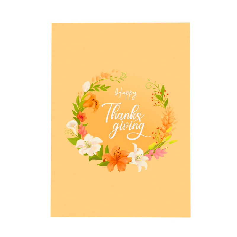 Thanksgiving Flowers Pop Up Card