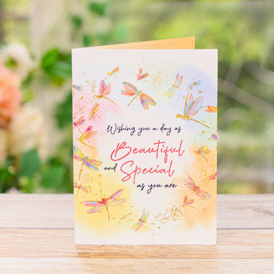 Dragonfly & Flower Pop up Card
