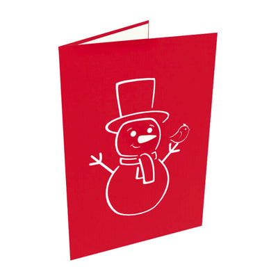 Christmas Snowman Pop Up Card SVG Template