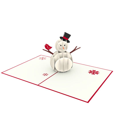 Christmas Snowman Pop Up Card SVG Template