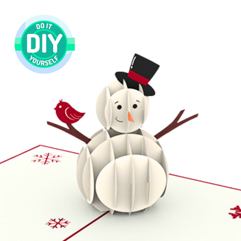 Christmas Snowman Pop Up Card SVG Template