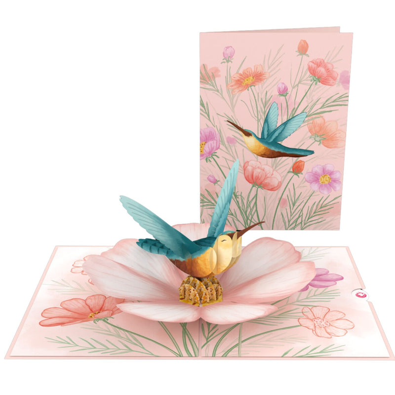 Hummingbird Garden Pop Up Card