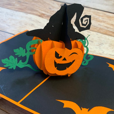 Halloween Pumpkin Pop-up card – Free Download Template