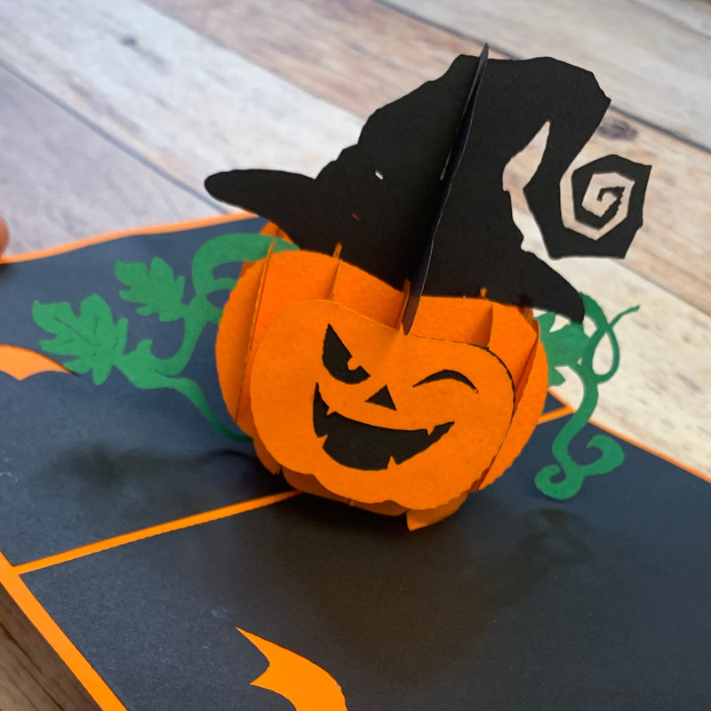 Halloween Pumpkin Pop-up card – Free Download Template