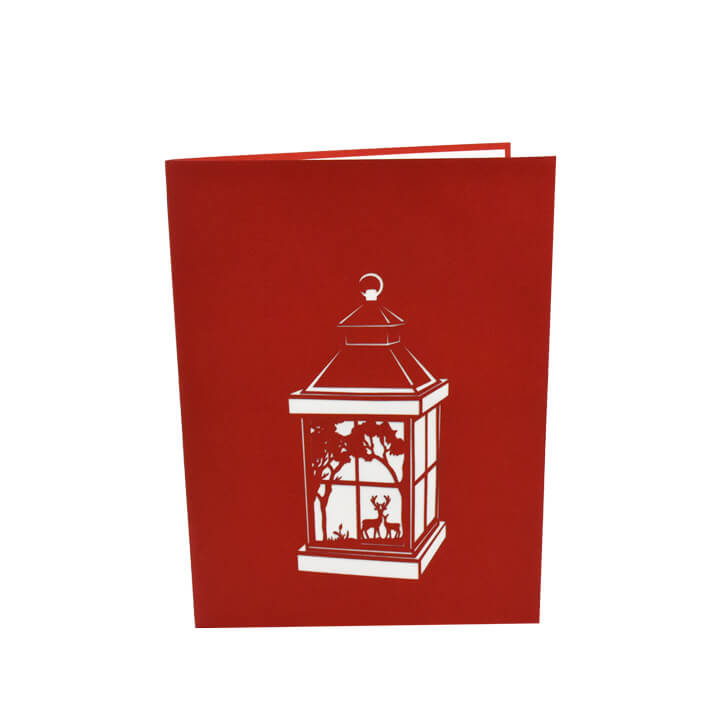 Magical Christmas Lantern Pop-Up Card SVG Template – A Festive DIY Delight