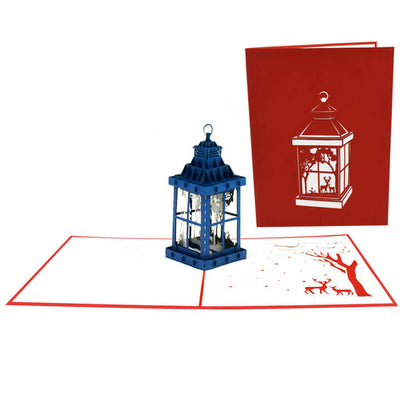 Magical Christmas Lantern Pop-Up Card SVG Template – A Festive DIY Delight