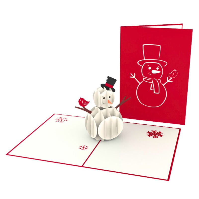 Christmas Snowman Pop Up Card SVG Template