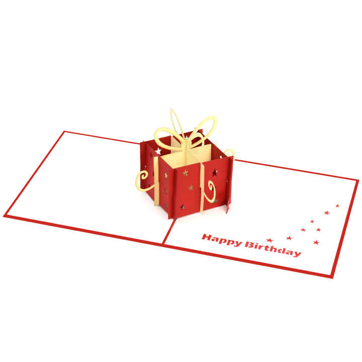 Birthday Box Pop-Up Card – Free SVG Template Download