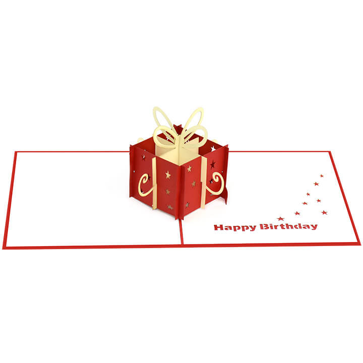 Birthday Box Pop-Up Card – Free SVG Template Download