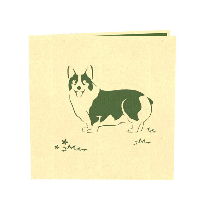 Corgi Pop-Up Card SVG Template - DIY Fun for Dog Lovers