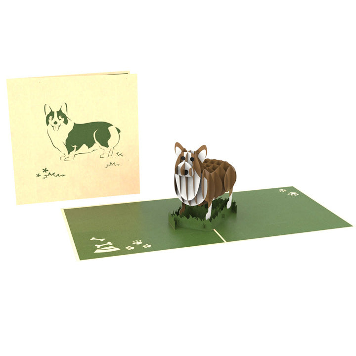 Corgi Pop-Up Card SVG Template - DIY Fun for Dog Lovers