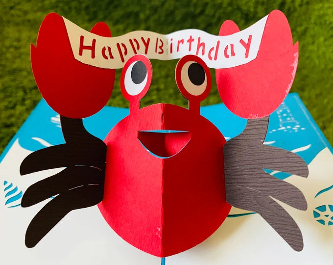 Crab Pop-Up Birthday Card SVG Template – A Unique and Fun DIY Card Design