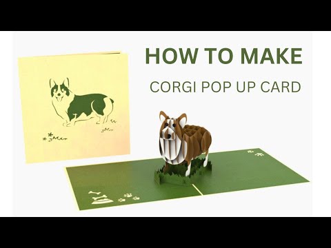 Corgi Pop-Up Card SVG Template - DIY Fun for Dog Lovers