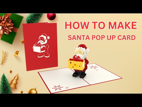 Santa Pop-Up Card - SVG Download Template for Festive Crafting