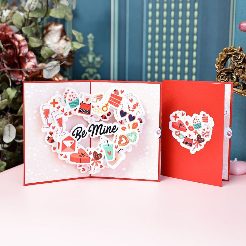 Be Mine pop up card with cover