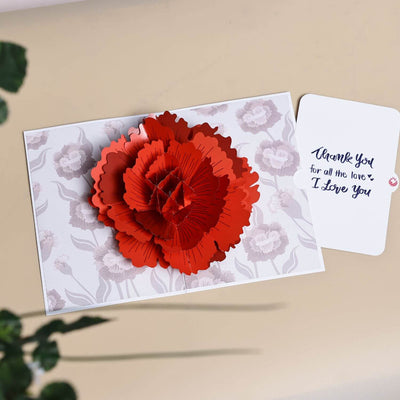 Unipop Carnation pop up card with notecard