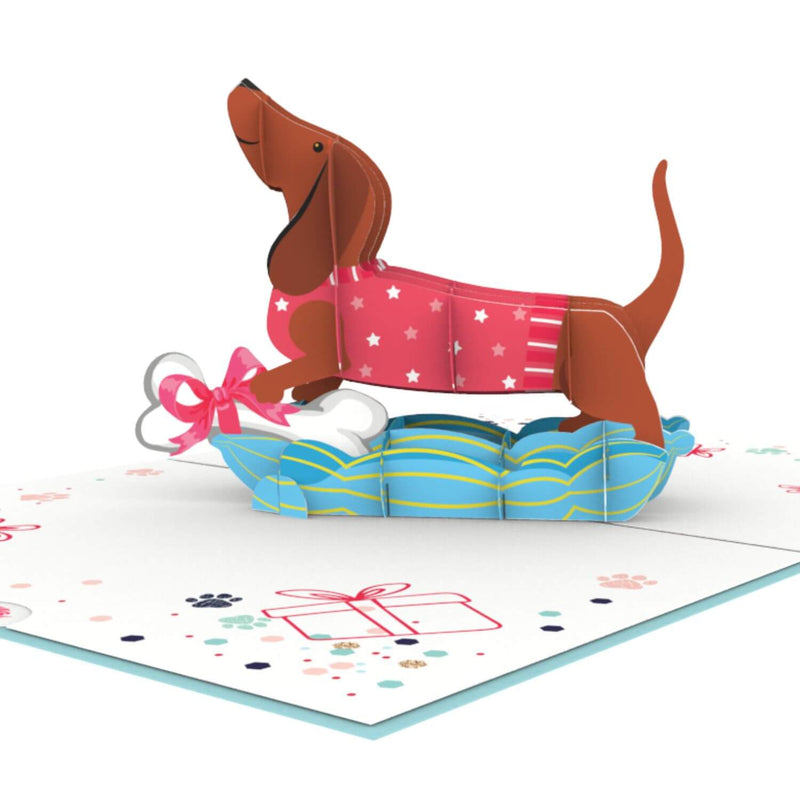 Dachshund Dog Pop Up Card