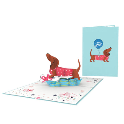 Dachshund Dog Pop Up Card