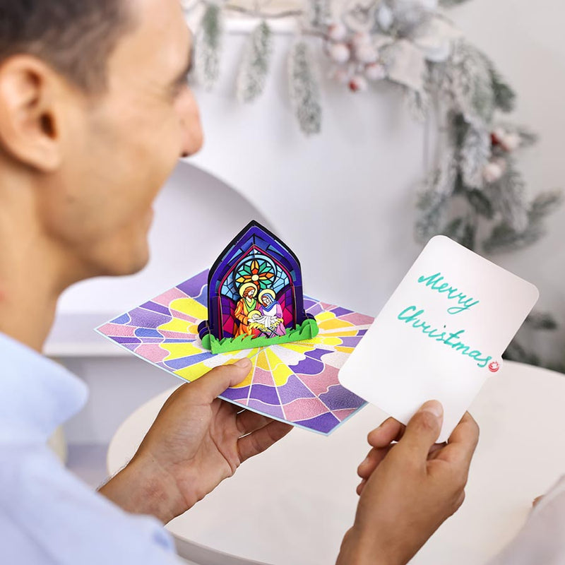 img src="Holy-Family-Stained-Glass-pop-up-card-lifestyle.jpg" alt=" christmas gift for family" 