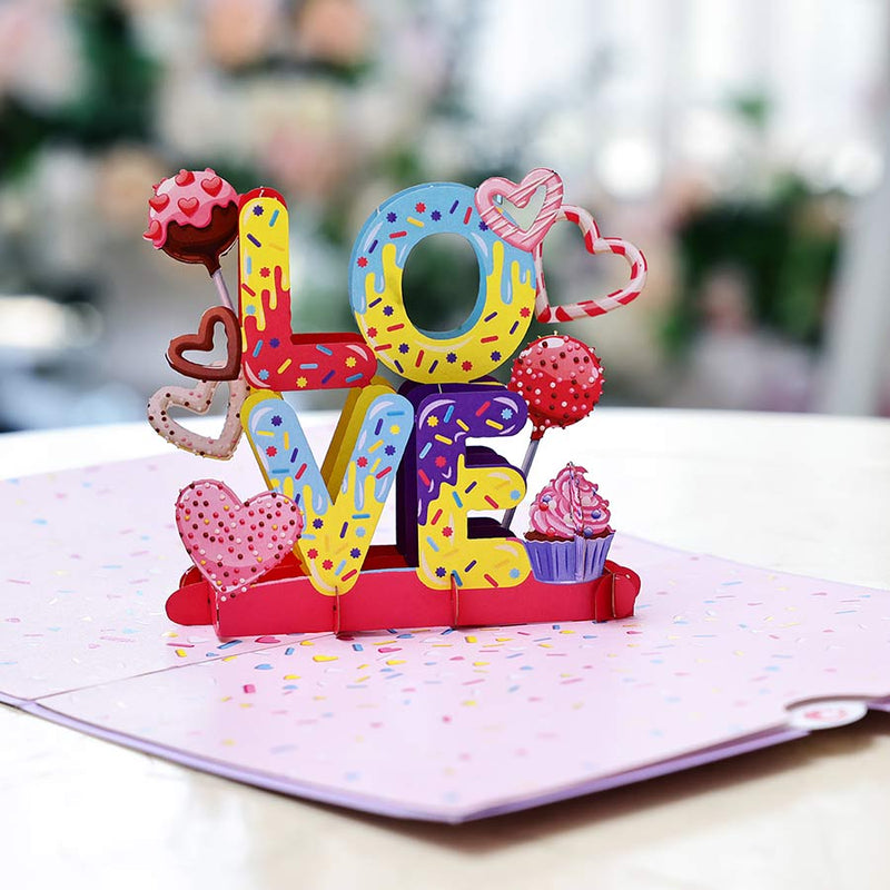 Love Candy pop up card - model